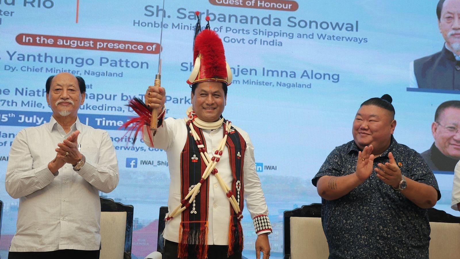 <div class="paragraphs"><p>Sarbananda Sonowal in Nagaland on Monday.  </p></div>